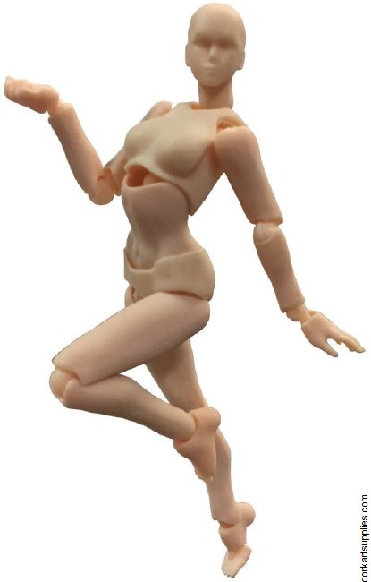 US Art Supply 8 Female Manikin Wooden Art Mannequin Figure