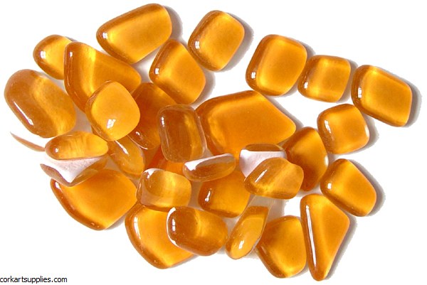 Mosaic Glass Drops Orange 140pk