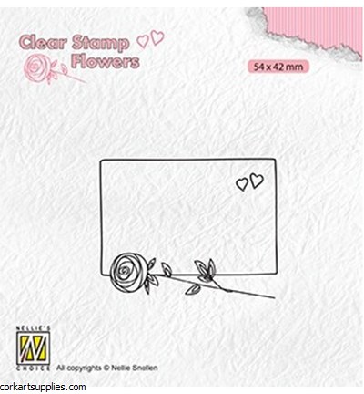 Clear Stamps Nellie's Choice Frame With Rose