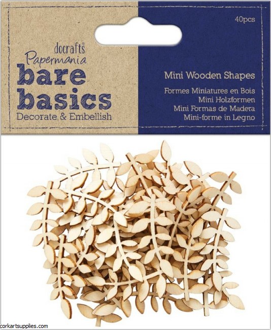 Wood Shapes Vine Leaf 40pk