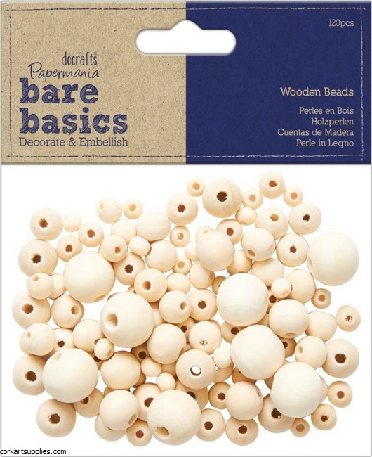 Beads Papermania Wooden 120pk