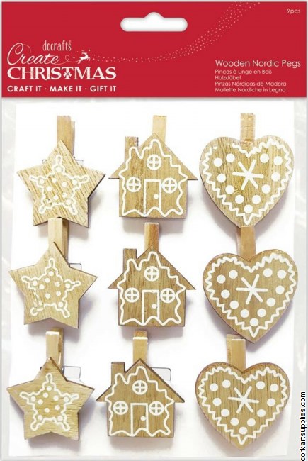 Wooden Pegs PM Xmas