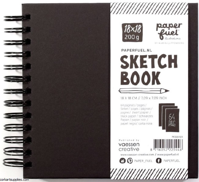 Icraftyworld Black Pulp paper Spiral Hardbound Sketch Book ( Rs