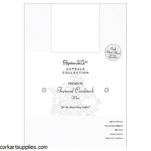 Card Pk A4 Textured White 216gm 20pk