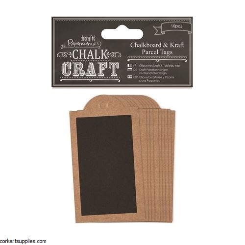 Papermania Chalkboard & Kraft Parcel Tags (10pcs)