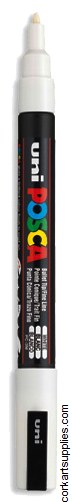 Posca PC-3M Fine Bullet Tip .9-1.3mm White