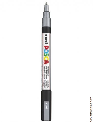 Posca PC-3M Fine Bullet Tip .9-1.3mm Silver