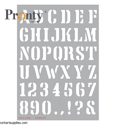 Pronty Mask Stencil Alphabet