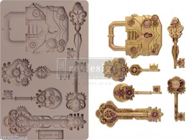 Re Design With Prima Mechanical Lock & Keys 5x8 Inch Mould