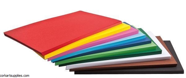 Tinted Board 160gm A2 125 Pack (Assorted 10 colours) 100% recycled