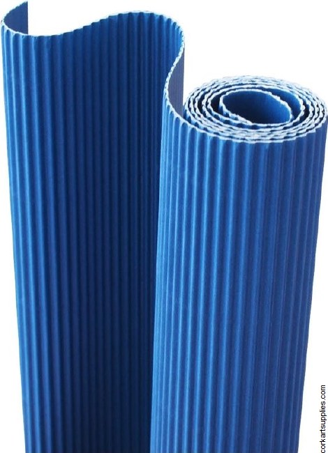 Corrugated Roll 50x70cm Blue