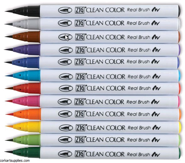 Kuretake / Zig Set Real Brush 12 Pcs