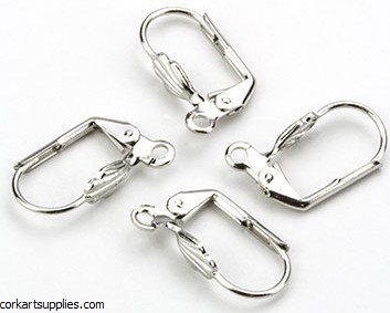 Ear Wire Platinum w/Ring 4pk
