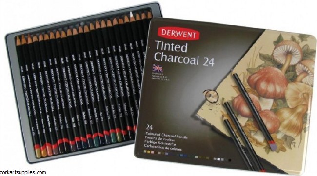 Derwent Tinted Charcoal 24pk