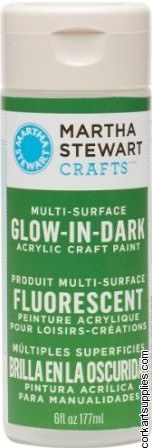 Martha Stewart Glow In The Dark Acrylic Paint 177ml - Green Martha Stewart Glow In The Dark Acrylic Paint 177ml - Green