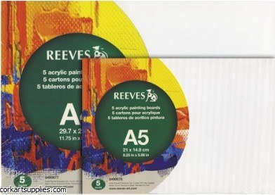 Reeves Acrylic Boards A4 5pk Reeves Acrylic Boards A4 5pk