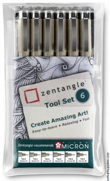 Sakura Pigma Micron Zentangle 6pk