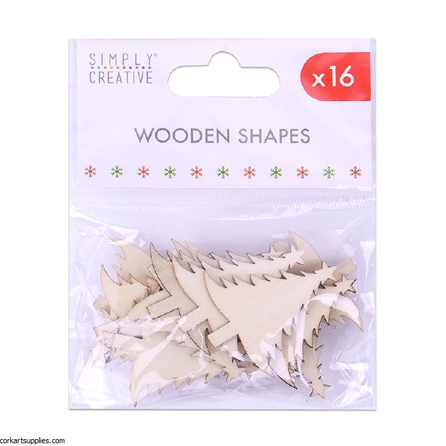 Wood Xmas Tree 16pk Wood Xmas Tree 16pk