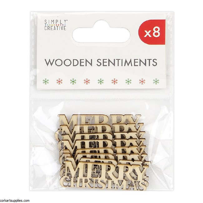 Wooden Words Merry Xmas 8pk Wooden Words Merry Xmas 8pk