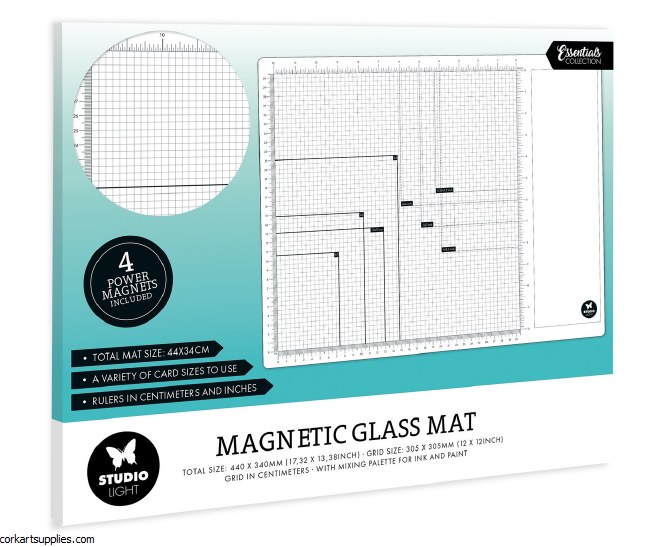 Studiolight Magnetic Glass Mat A3+ with 4 power magnets