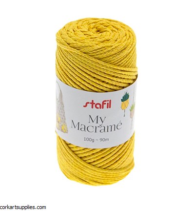 Macrame Cord 3mm 90M Yellow