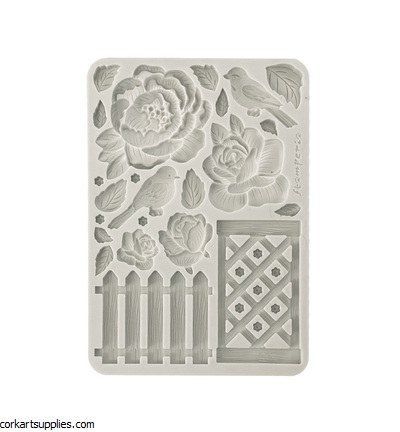 Stamperia Stamperia Silicone Mould A5 ? House of Roses Fence