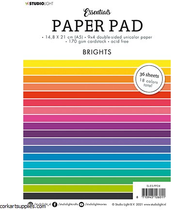 Paper Pk A5 StudioLight 36pk Brights