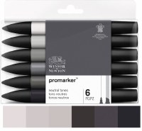ProMarker Set 6pk Grey Tone