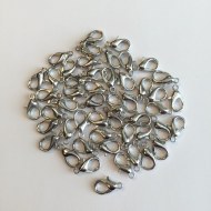 Lobster Claw Silver 10mm 50pk