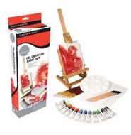 Simply Oil Easel Set - 40 Pieces^