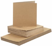 Card/Env 50pk 6x6" 240g Kraft