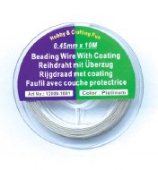 Tiger Tail Wire Beading Silver 10m Roll