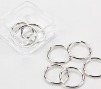 Jump Rings 15mm 8pk Platinum