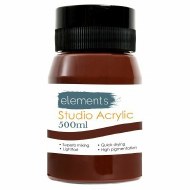 Elements Acrylic 500ml Burnt Umber