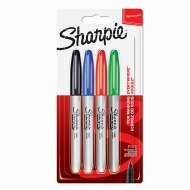 Sharpie Marker Fine Asst 4pk