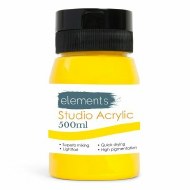 Elements Acrylic 500ml Med Yellow