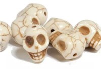 Beads Skull 12mm White 7pk