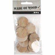 Wooden Buttons 30mm 15pk