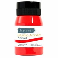 Elements Acrylic 500ml Scarlet / Cadmium Red