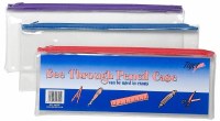 Pencil Case Clear PVC 12"