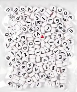 Beads Alpha 7mm White 25gm