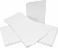 Card/Env 50pk 6x6" Linen Wht