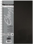Daler Rowney Spiral Hardback Ebony 160gm Portrait A4