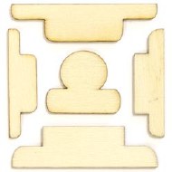 Studio Calico Wonderland Laser Cut Wood Veneer Shapes - Tabs