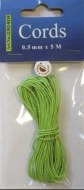 Cord Cotton 0.5mmx5m Lime Grn
