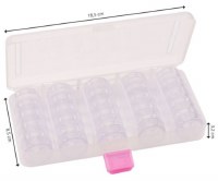 Plastic Storage Jar  30mmx22mm w/Screw Lids 25pk