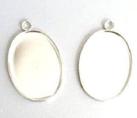 Jewellery Pendant Oval 25x18mm 3pk