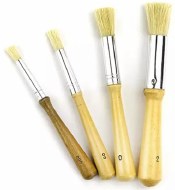 Stencil Brushes Asst 4pk