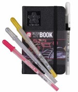 Hardbk Sakura 140g BLACK paper 9x14cm 80 pages