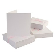 Card & Envelope 100pk Squ White 135mm